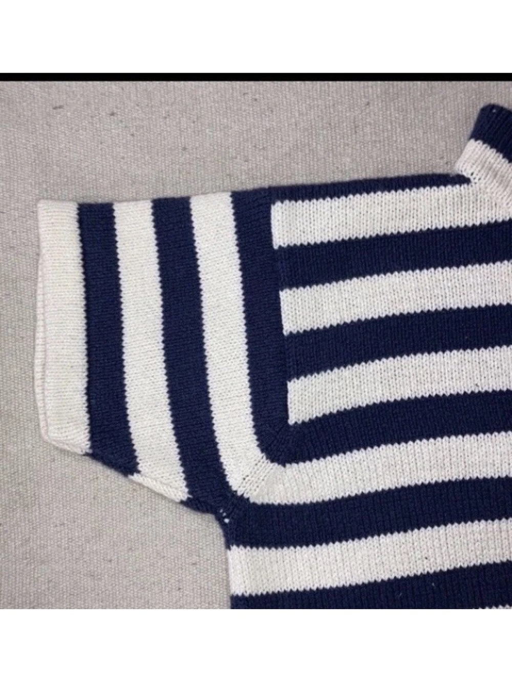 Vintage Blue & White Nautical Wide Stripe Chunky Knit Sweater JG Hook Women’s M - Picture 4 of 7